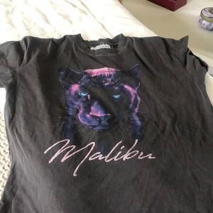 Panther print graphic tee